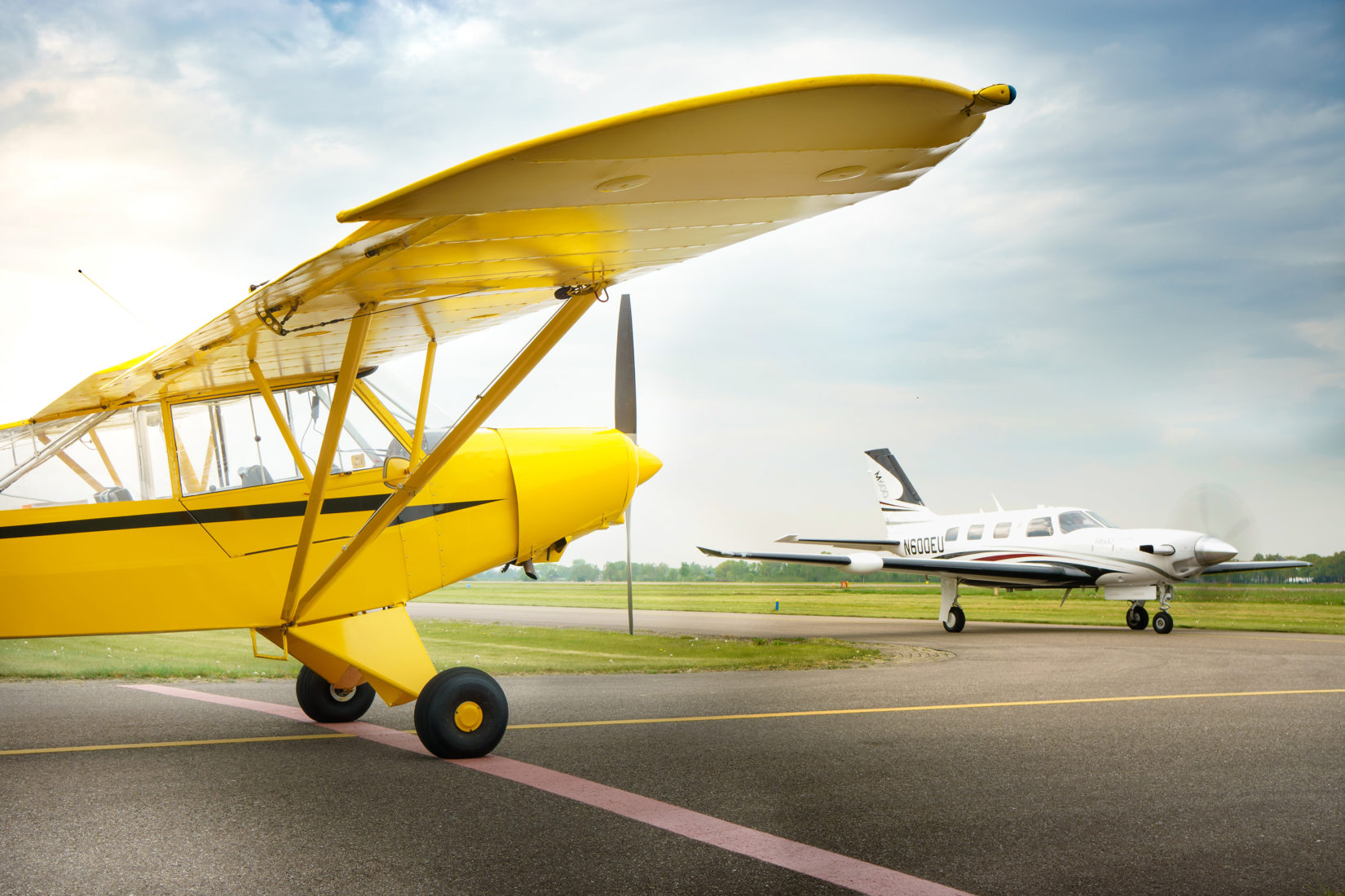 Piper Aircraft on the runway