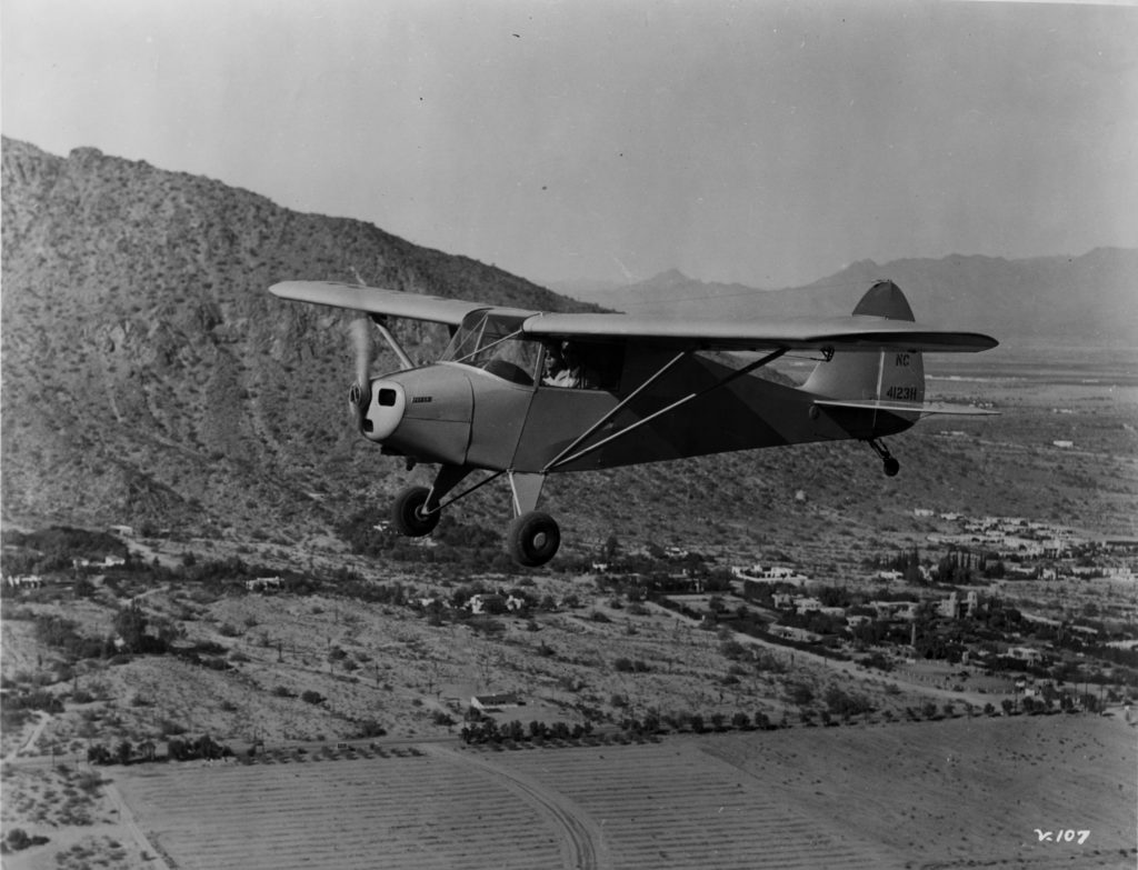 PA15 Vagabond from Piper Aircraft in black and white