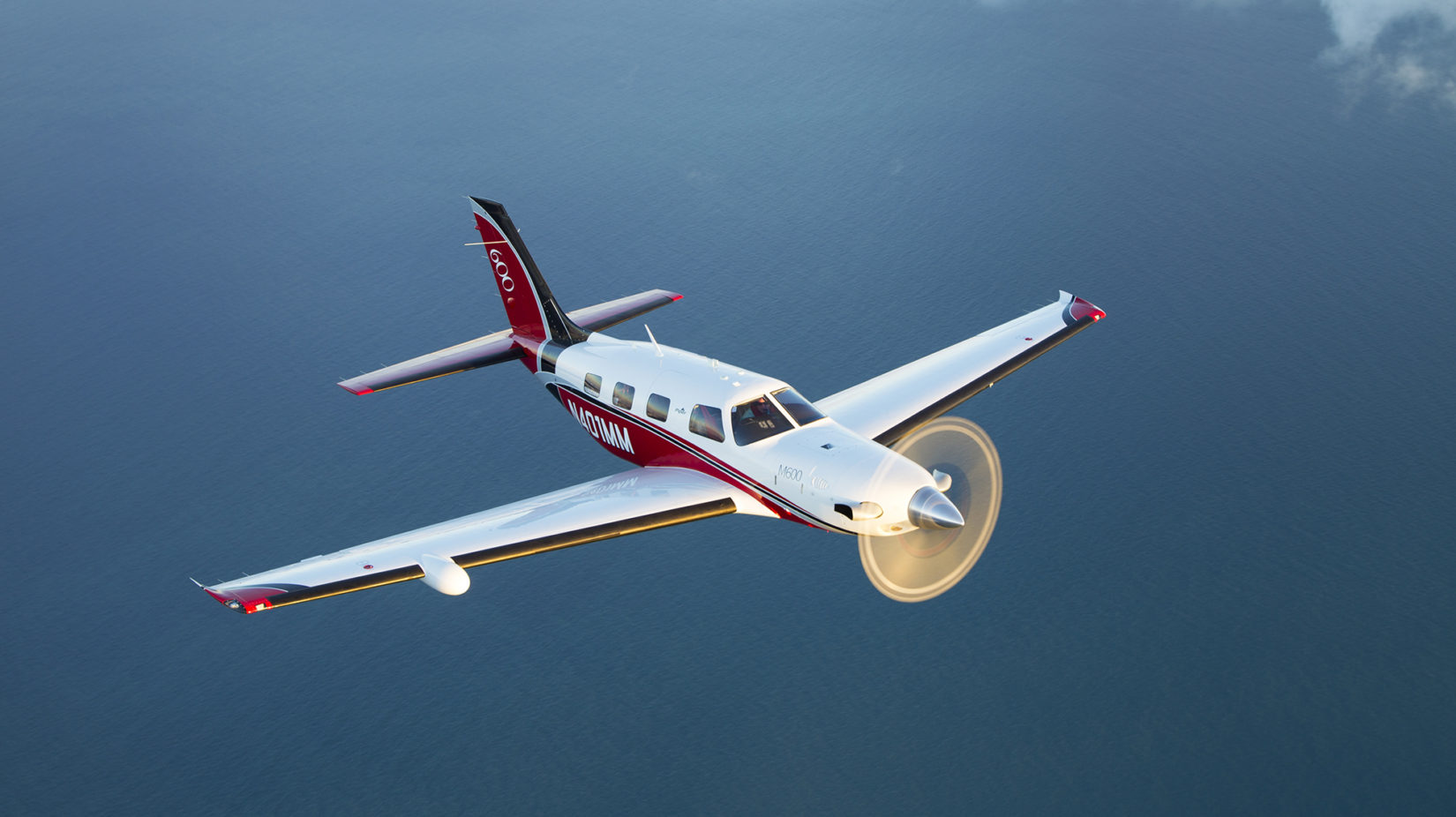 M600 flying over the ocean