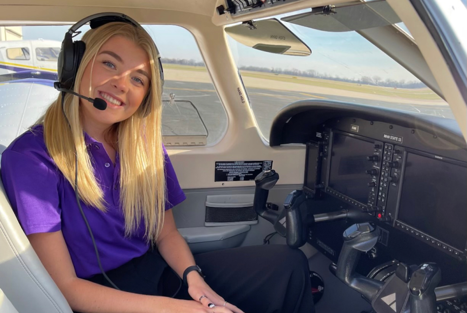 Elle Taylor, a Piper Brand Ambassador and flight student