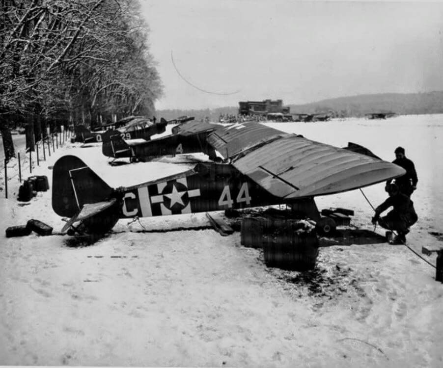 Pictured here in Belgium during WWII, this Piper L-4 belonged to the 125th Liaison Squadron.