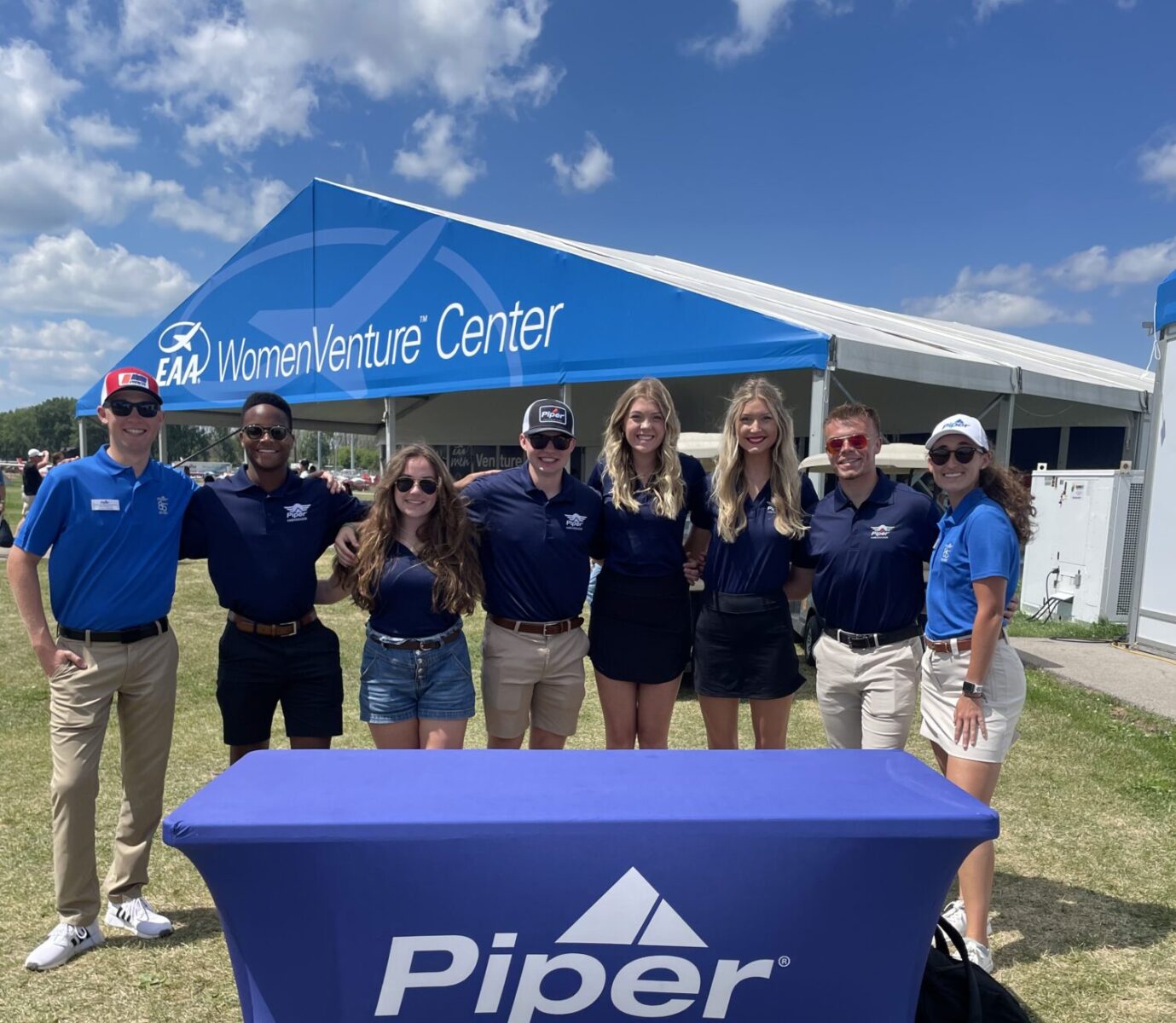 Group of Piper Brand Ambassadors standing outside